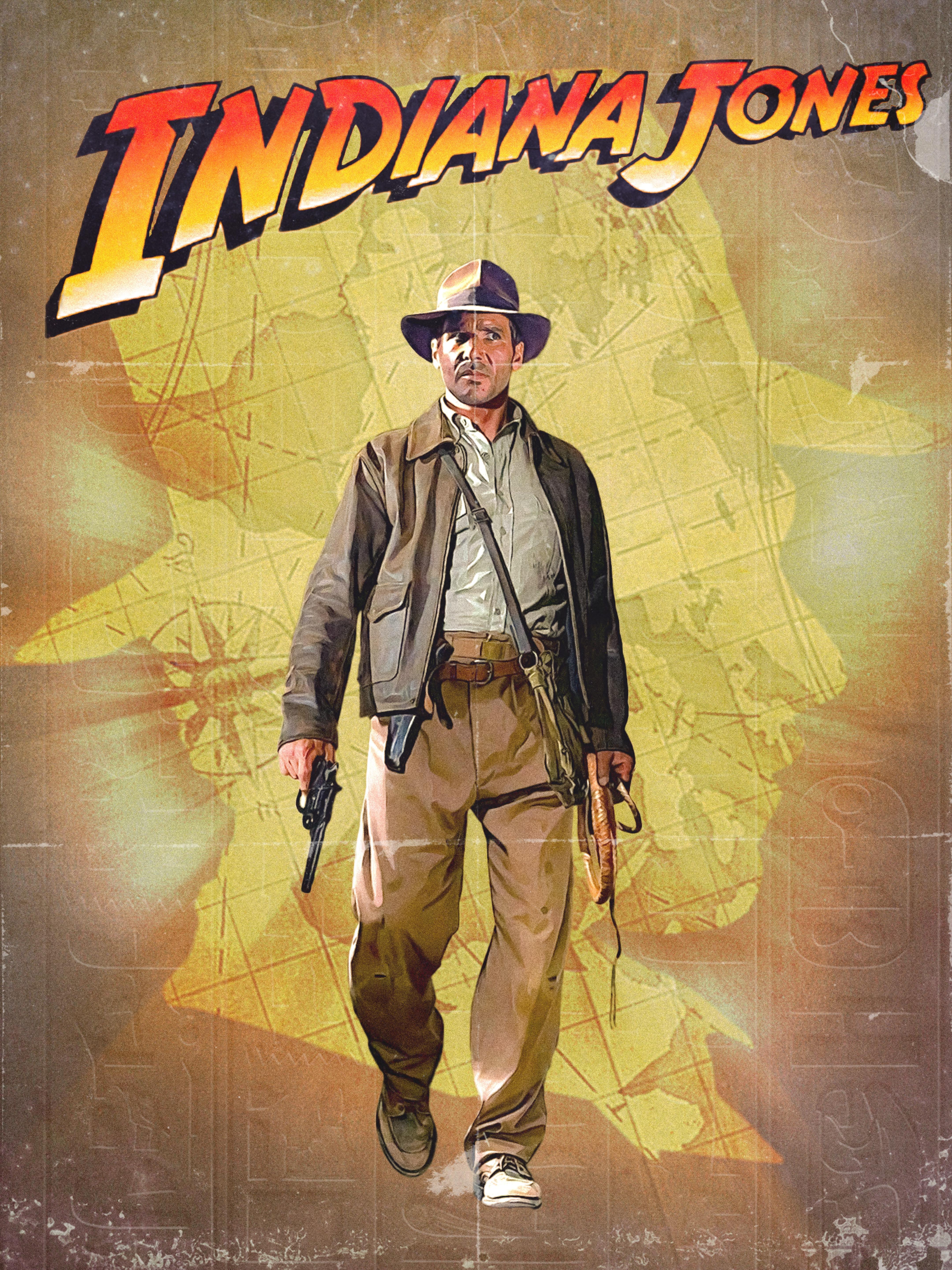 Indiana Jones vintage fan poster